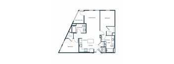a floor plan of a bedroom apartment