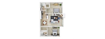 bedroom floor plan an in 1 bed 1 bath