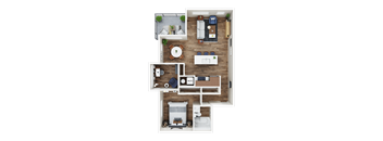 a view of the floor plan of the apartment