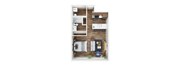 a floor plan of our studio apartment at riviera palms