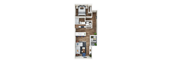 a floor plan of a 3 bedroom apartment