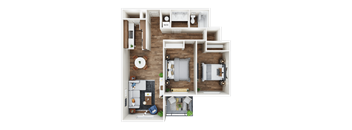 a floor plan of a 1 bedroom apartment