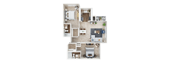 a floor plan of a 1 bedroom apartment