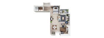 a floor plan of a studio apartment
