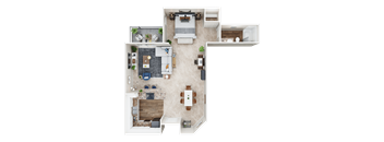 a floor plan of a studio apartment