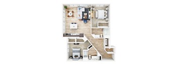 bedroom floor plan an in 1 bed 1 bath
