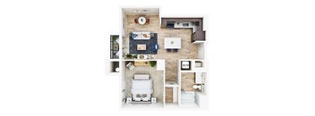 bedroom floor plan an in 1 bed 1 bath, opens a dialog