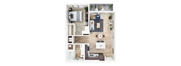 bedroom floor plan an in 1 bed 1 bath, opens a dialog