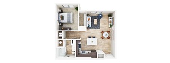 a floor plan of our studio apartment at riviera palms
