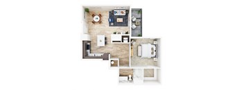 bedroom floor plan an in 1 bed 1 bath