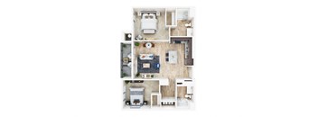 a floor plan of a home with a wood floor