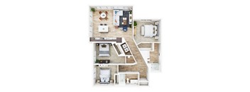 bedroom floor plan an in 1 bed 1 bath