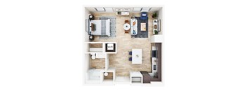 a floor plan of our studio apartment at riviera palms