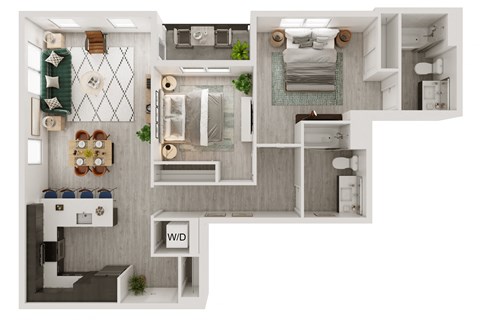 a234 floor plan  1 bedroom  129