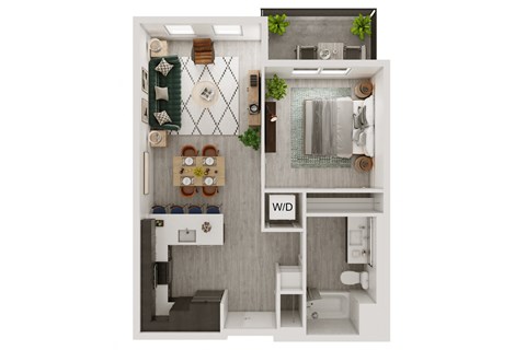 a floor plan of a 1 bedroom192 sqft apartment