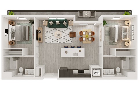 a1 floor plan  1 bedroom  129