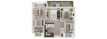a1 floor plan  1 bedroom  129
