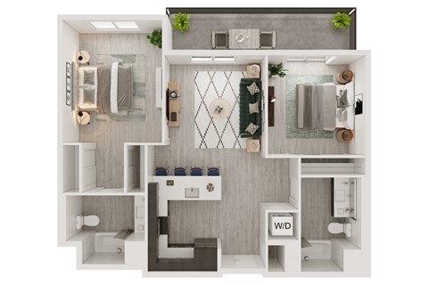 a1 floor plan  1 bedroom  129