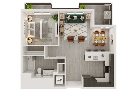 a floor plan of a 1 bedroom192 sqft apartment