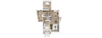 The Kensington 3D Floor Plan Marlowe