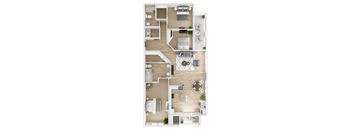 Viridian Apartment 3D Floor Plans - Diamond 2