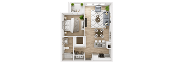 Viridian Apartment 3D Floor Plans - Onyx