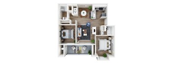 bedroom floor plan an open concept living room and kitchen with a dining area and a kitchen island