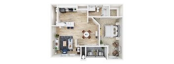 a1 floor plan  1 bedroom with 2 baths  119