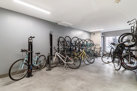 the residence apartments bike room