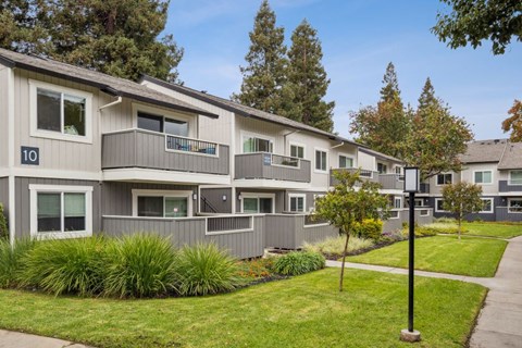 Apartment complex with number 10 on the front.