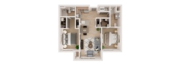 a bedroom floorplan of a 2103 sqft apartment
