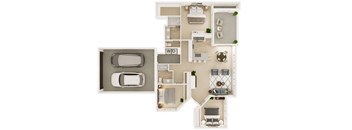 3 Bedroom 2 Bath B