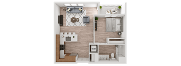 a1 floor plan  1 bedroom with 2 baths  1192 square feet