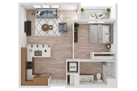 a1 floor plan  1 bedroom with 2 baths  1192 square feet