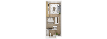 A small bathroom with a toilet, sink, and mirror.