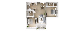 The Kensington 3D Floor Plan Huntington