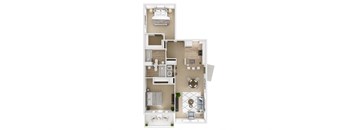 The Kensington 3D Floor Plan Leander