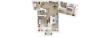 The Kensington 3D Floor Plan Nobel