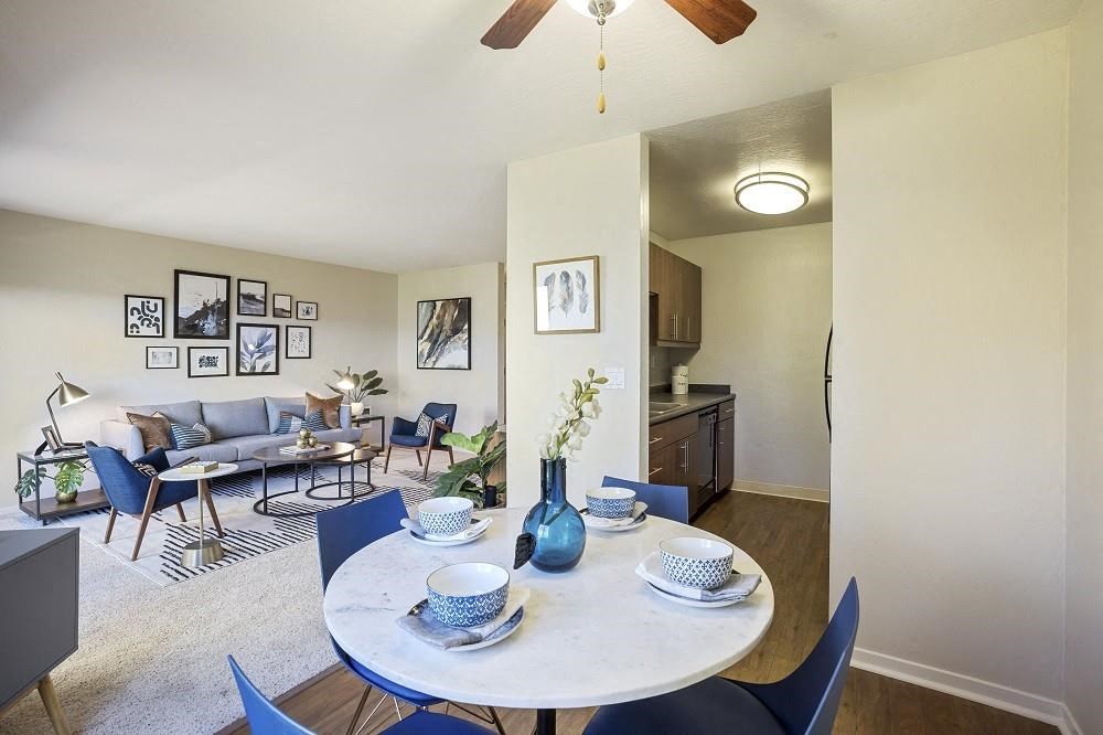 View at Marin dining area living room view