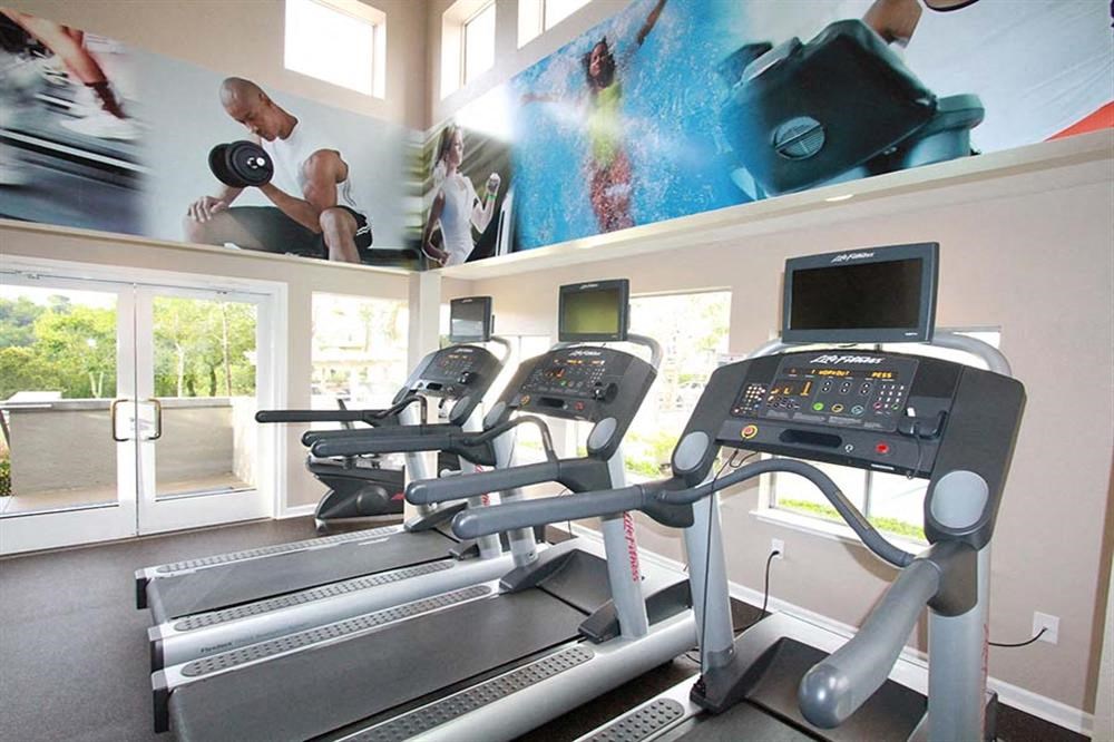 Gym with fitness equipment