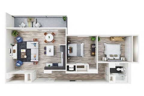 Two Bedroom One Bath