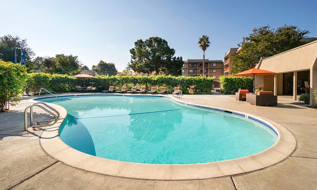 sparkling swimming pool
