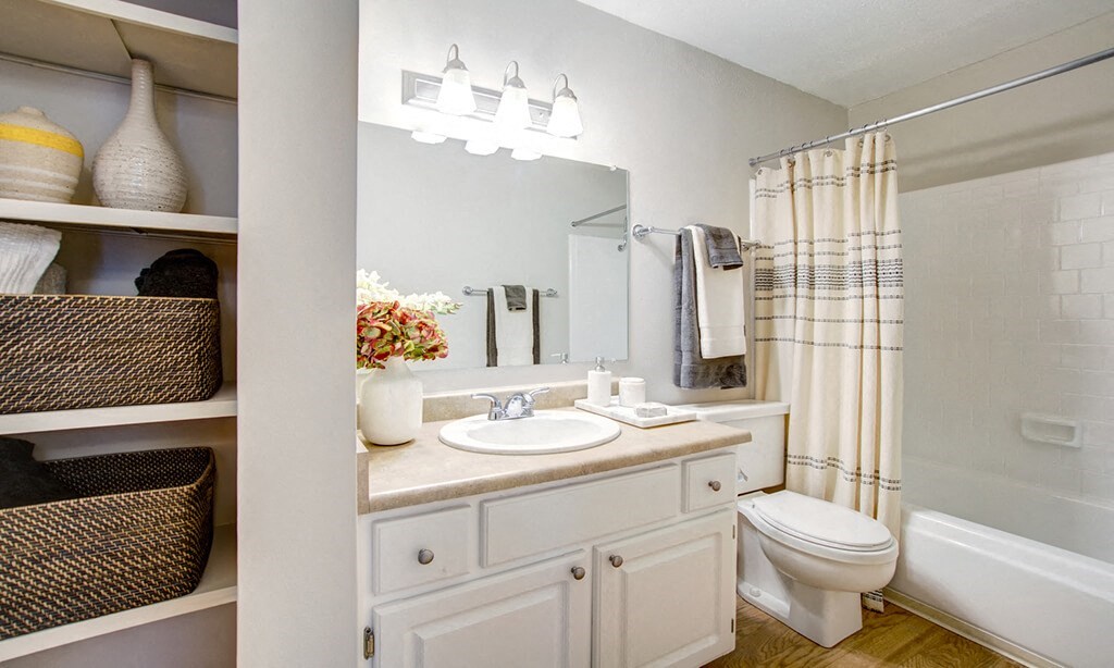 bathroom with updated materials