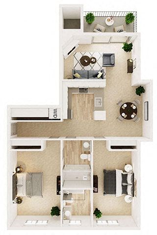 Sofi at Somerset 3D Floor Plan  Alder