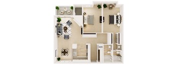 Sofi at Somerset 3D Floor Plan Oak