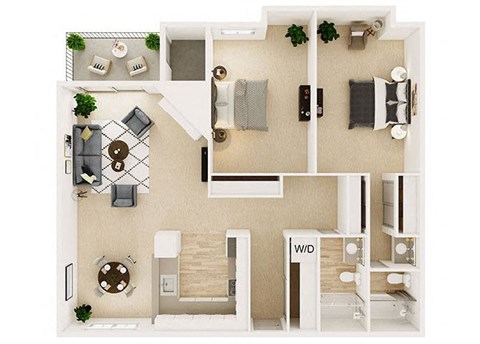 Sofi at Somerset 3D Floor Plan Oak