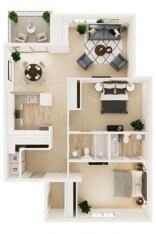 Sofi at Somerset 3D Floor Plan Spruce