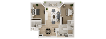 2 bed, 2 bath, upgraded