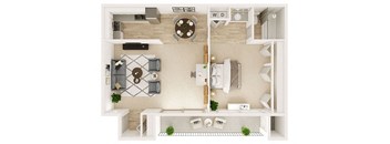 1 Bedroom, 1 Bath (A)