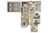 3 bed, 2 bath, 1353 sq ft